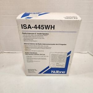 NuTone ISA-445WH Radio-Intercom 5" Inside Speaker White New Open Box